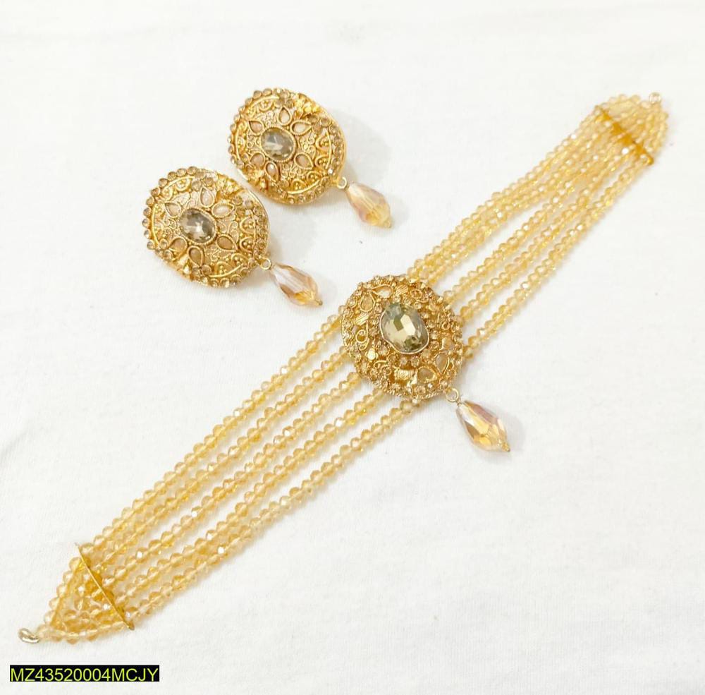 Pearls choker set with pati