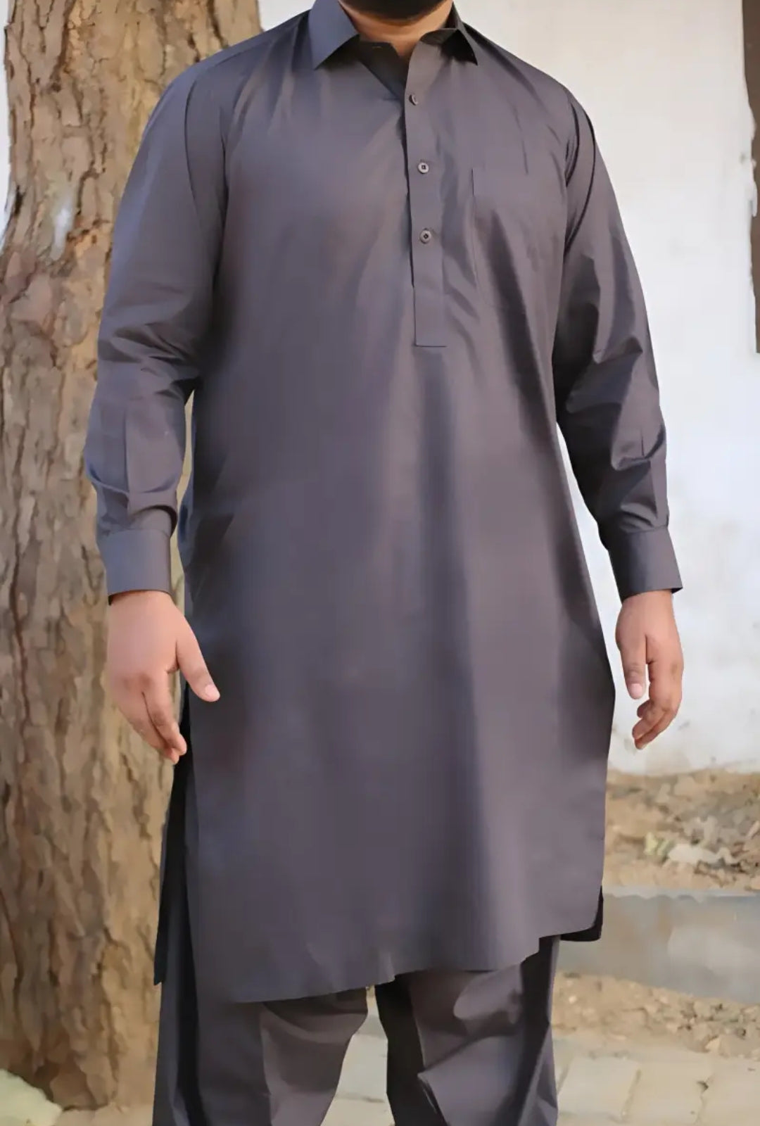 Charcoal black shalwar kameez